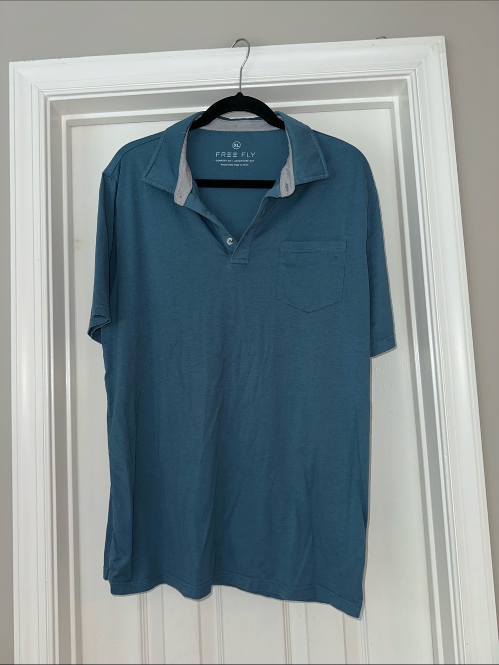 Free fly polo shirt